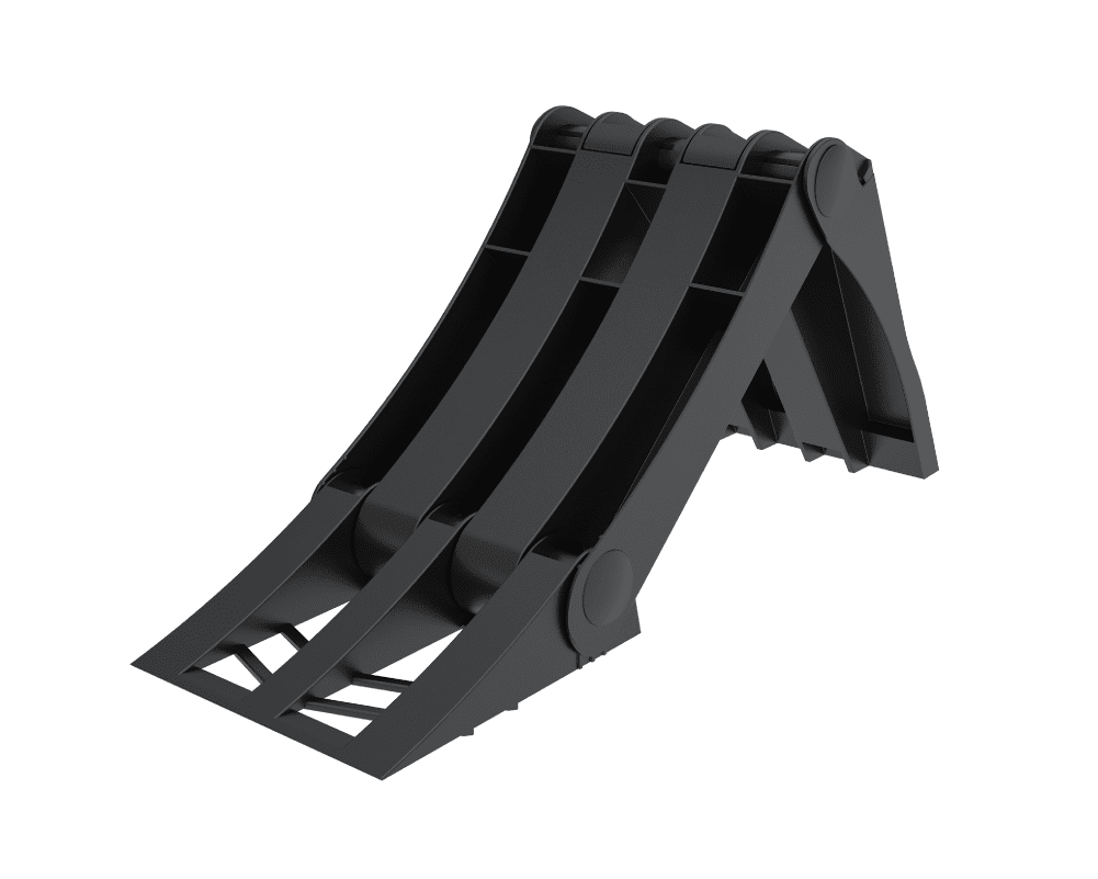 Katlanabilir Teker Takozu - Foldable Wheelchock - Origamy 53 - Lokhen - Siyah