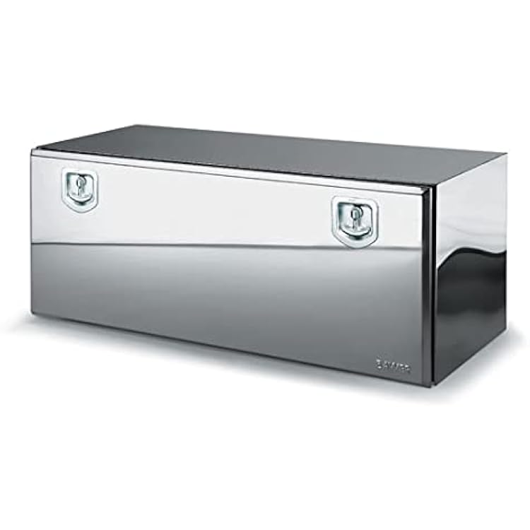Toolbox, Black P/C Steel With S/S Polished Lid 1 Euroinox - 800 X 300 X 500 - Bawer
